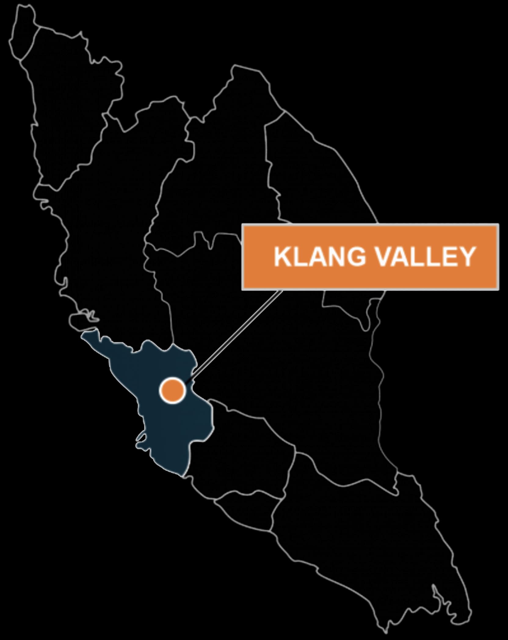 Map of Klang Valley, Kuala Lumpur